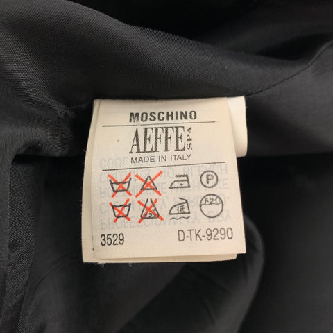 Vintage MOSCHINO COUTURE Size S Black & Cream Acetate Blend Jacket