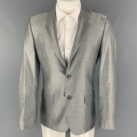 CALVIN KLEIN COLLECTION Size 36 Grey Notch Lapel Sport Coat