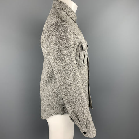 SATURDAYS SURF NYC Size M Grey Heather Acrylic / Wool Shirt Jacket