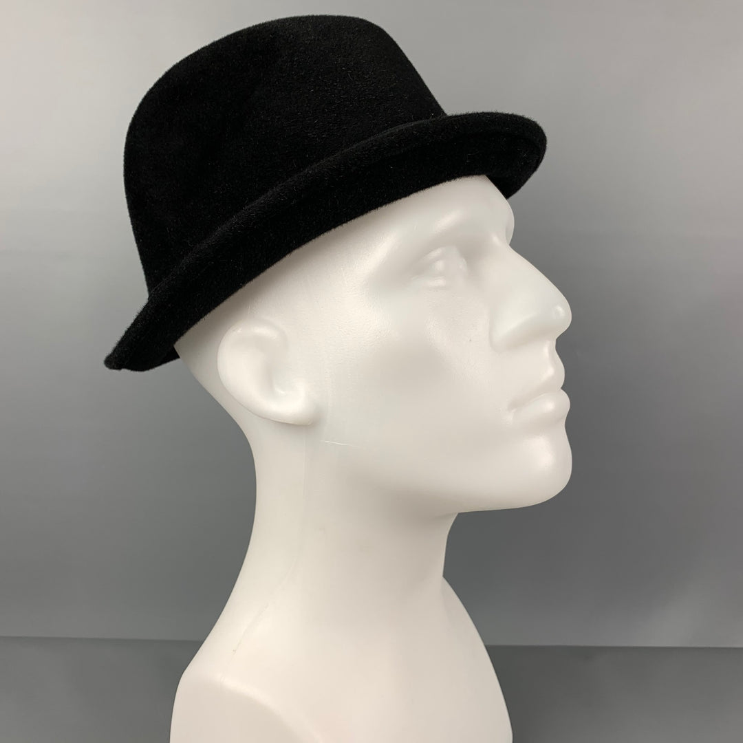 KANGOL Waist Size S Black Felt Fedora Hat