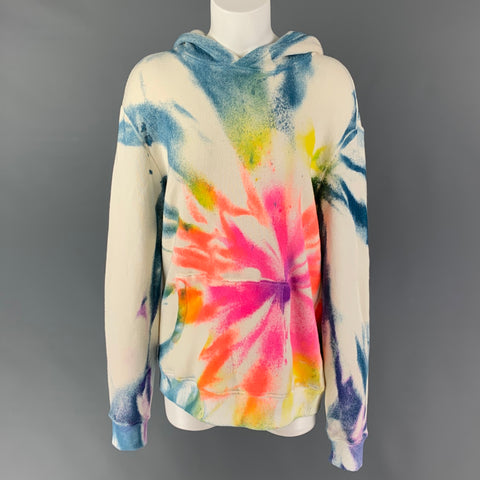 THE ELDER STATESMAN Size XS Cream Multi-Color Cotton Cashmere Casual Top
