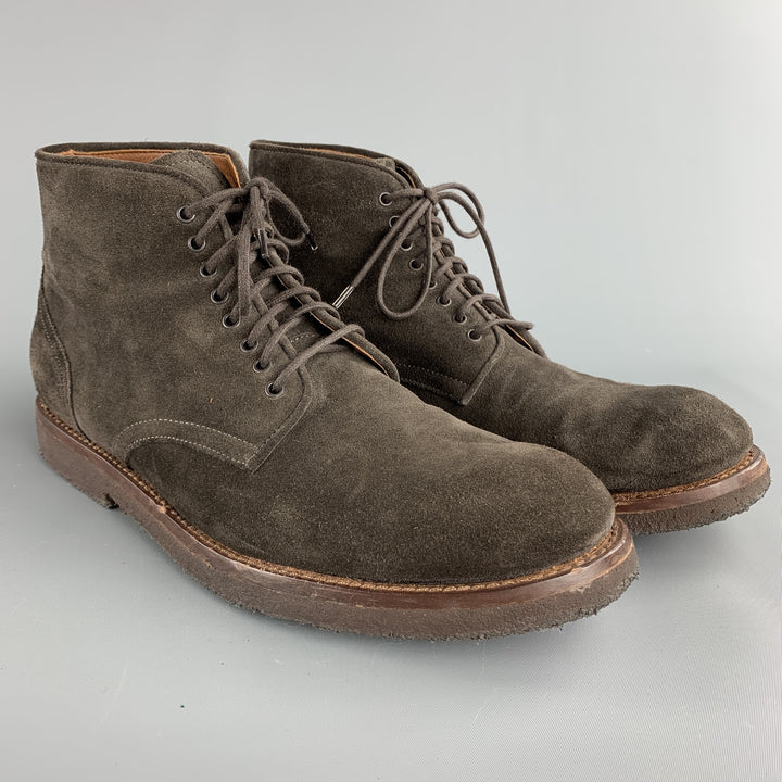 BROOKS BROTHERS Taille 9,5 Bottines à lacets marron