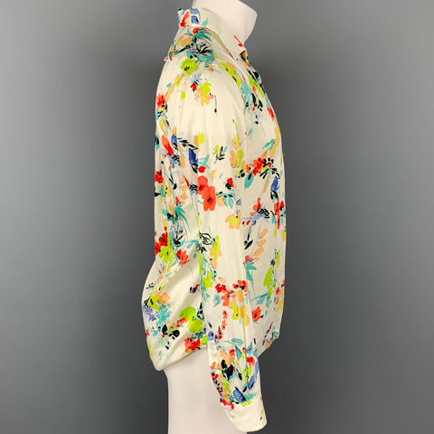 BARENA Taille XS Chemise à manches longues en coton imprimé multicolore