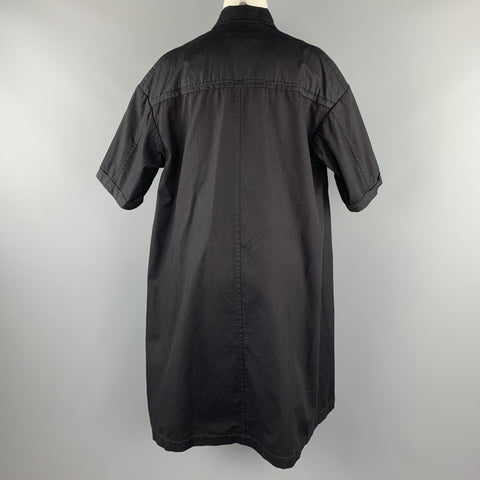 COMME des GARCONS Size S Black Cotton Peter Pan Collar Oversized Shirt Dress