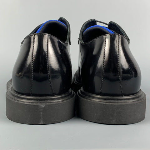 PAUL SMITH Size 10 Black Leather Lace Up Shoes