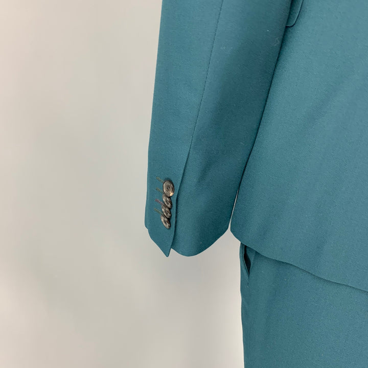 PAUL SMITH Traje Kensington Talla 42 Traje regular con solapa de muesca de lana verde azulado