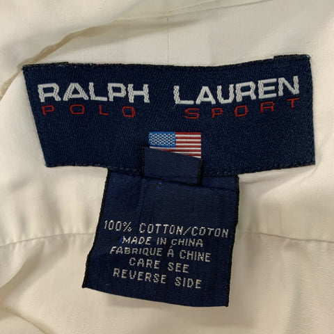 RALPH LAUREN Size 2 White Cotton Vintage Blouse