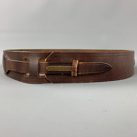 Vintage MATSUDA Monsieur Nicole Brown Leather Belt