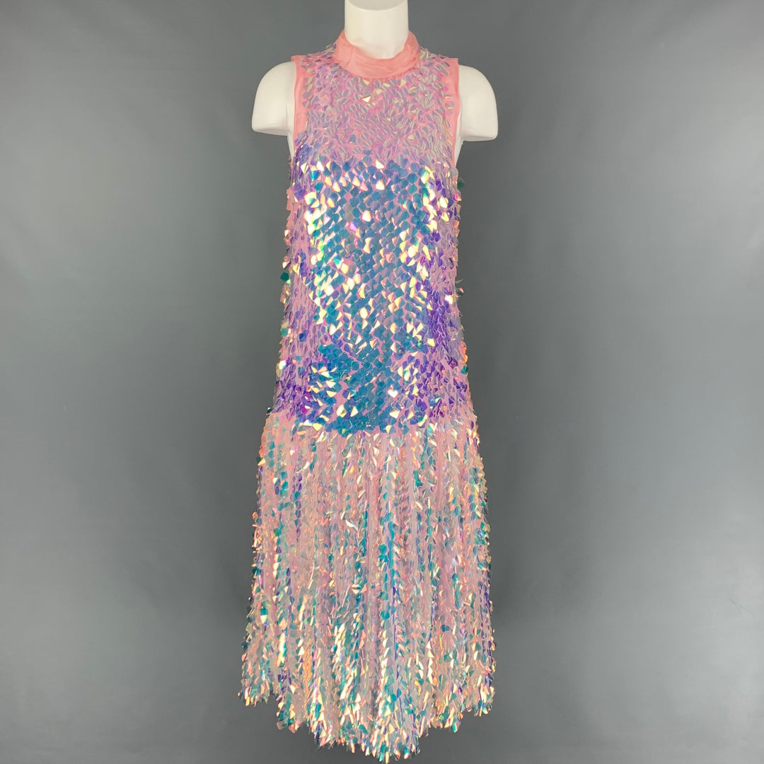 NEUBYRNE Size S Pink Silk Paillette A-Line Selena Dress – Sui Generis Designer Consignment NEUBYRNE Size S Pink Silk Paillette A-Line Selena Dress – Sui Generis Designer Consignment