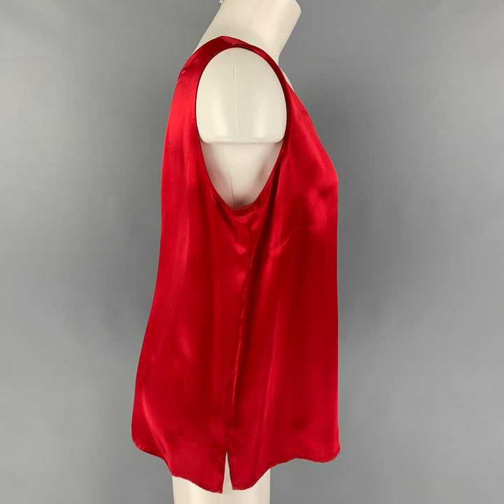 FERAUD Size 12 Red Silk Camisole Blouse