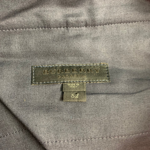 BURBERRY PRORSUM Size 36 Indigo Blue Linen Zip Casual Pants