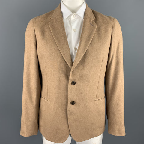 PAUL SMITH Size 42 Regular Camel Brown Camel Hair Notch Lapel Sport Coat