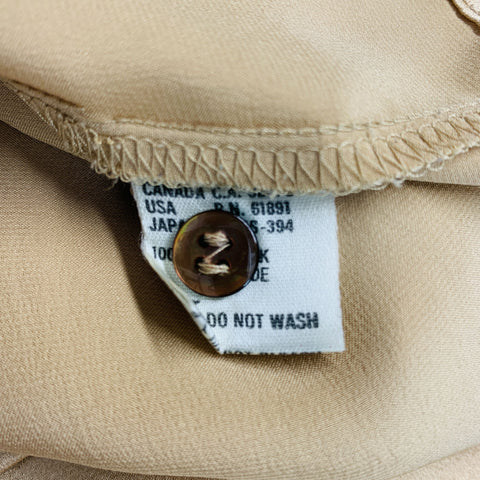 ESCADA Blusa de manga dolman de seda beige talla 4