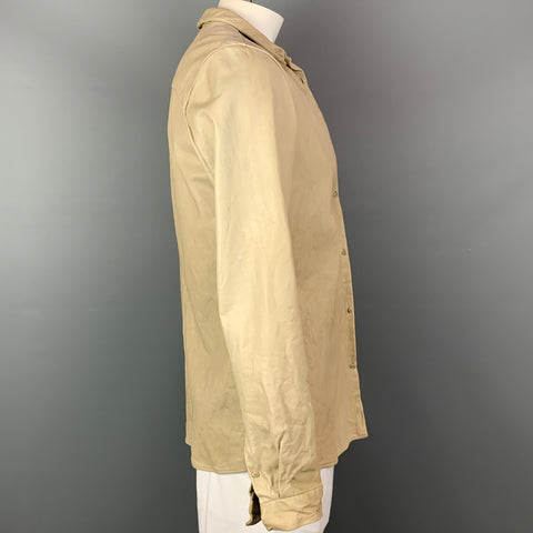 VINTAGE Taille 42 Taille L Veste en cuir beige