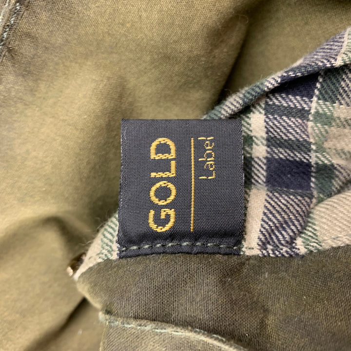 BELSTAFF Gold Label Size S Olive Coated Cotton Belted Parka Jacket