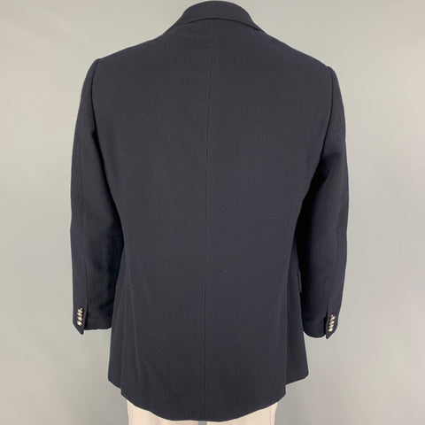 POLO by RALPH LAUREN Size 44 Navy Cashmere Notch Lapel Sport Coat