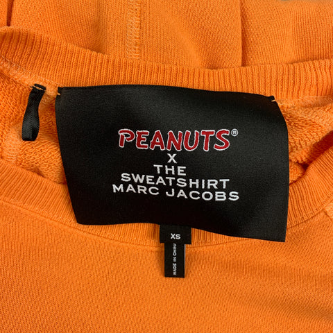 MARC JACOBS x PEANUTS Size XS Orange Black Graphic Cotton Crew-Neck Sweatshirt