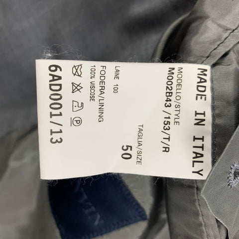 LANVIN Size 40 Gray Wool Notch Lapel Suit