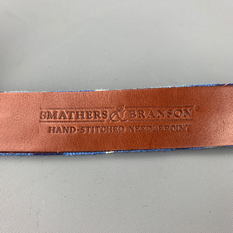 SMATHERS & BRANSON Size 40 Blue Embroidered Belt