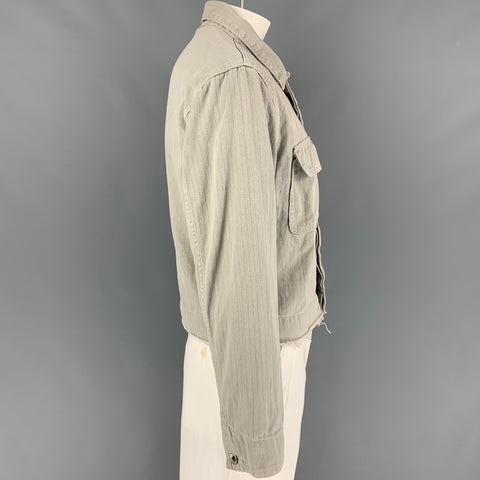 LEVI STRAUSS Size XL Olive Raw Edge Herringbone Jacket