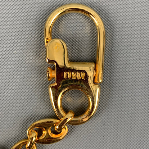 Porte-clés en métal à maillons de chaîne en or GUCCI GG