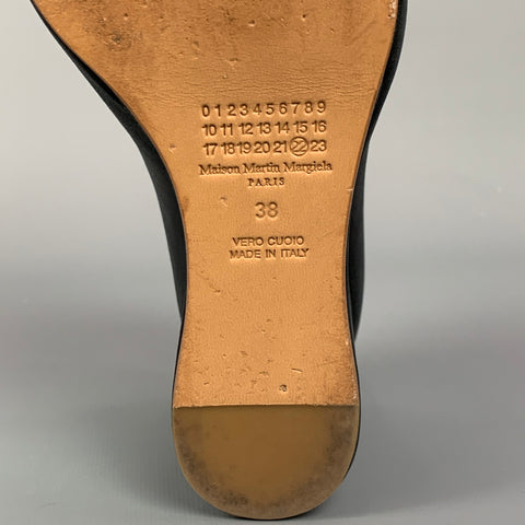 MAISON MARTIN MARGIELA Pantuflas Tabi de piel color carbón talla 8