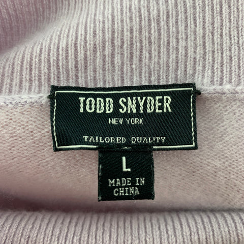 TODD SNYDER Size L Purple Cashmere Turtleneck Pullover