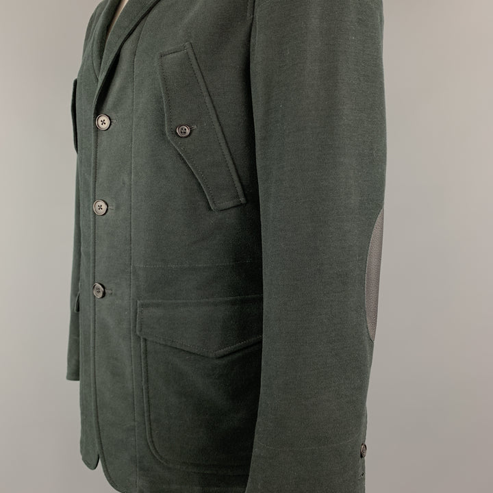 BELVEST Taille 42 Veste noire en coton/élasthanne avec poches plaquées à revers cranté