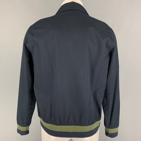 Vintage RAF SIMONS Spring 1995 Size M Navy Blue Cotton Bomber Jacket