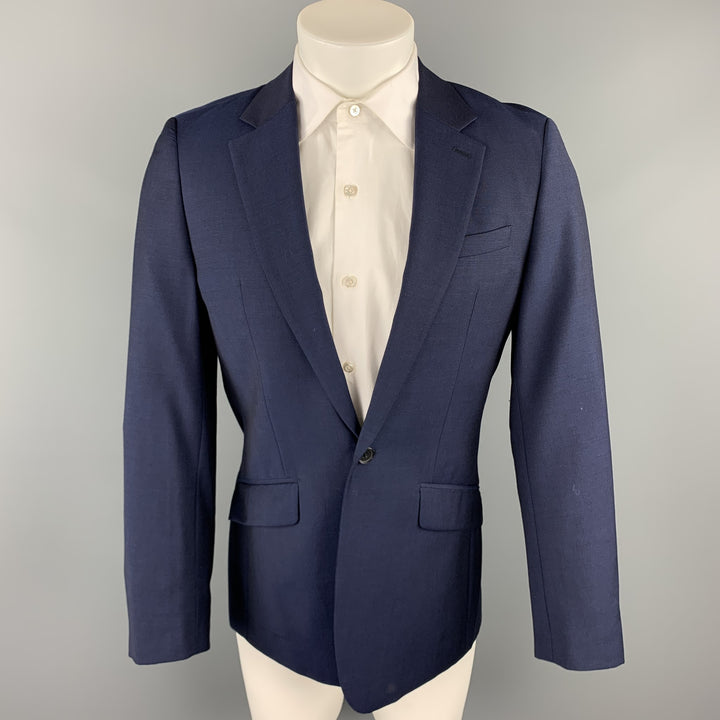 REISS Size 36 Short Navy Wool Notch Lapel Suit