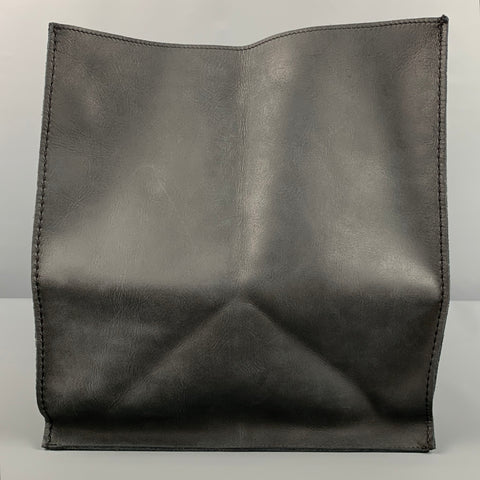 Sac fourre-tout en cuir anthracite ROOTS