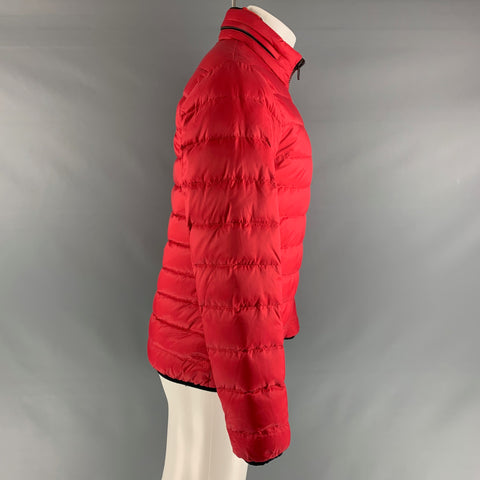 COACH Size S Red Quilted Nylon Reversible Jacket