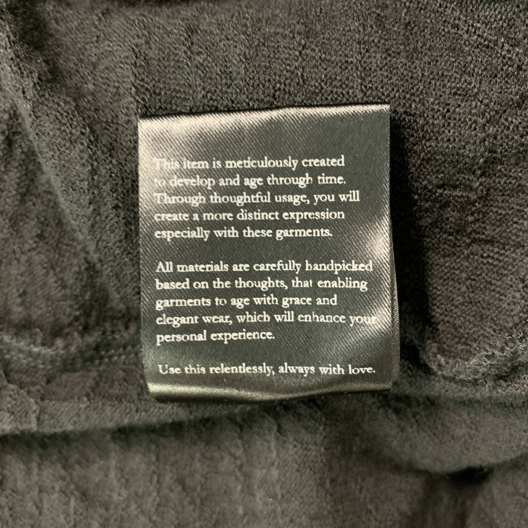 LEON LOUIS Size M Black Knit Merino Wool Wrap Sleeveless Cardigan