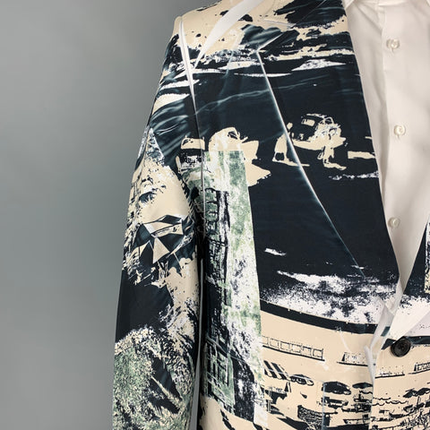 3.1 PHILLIP LIM Size 40 Multi-Color Print Not Listed Oversized Sport Coat