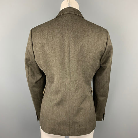 PAUL SMITH COLLECTION M Short Olive Wool Notch Lapel Military Sport Coat Jacket