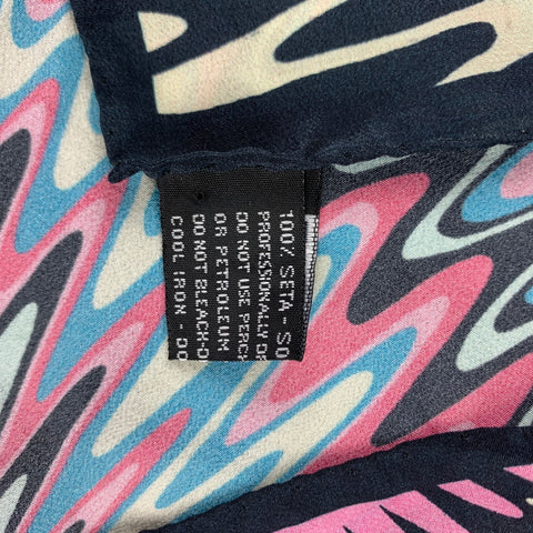 MISSONI Multi-Color Zig Zag Silk Pocket Square