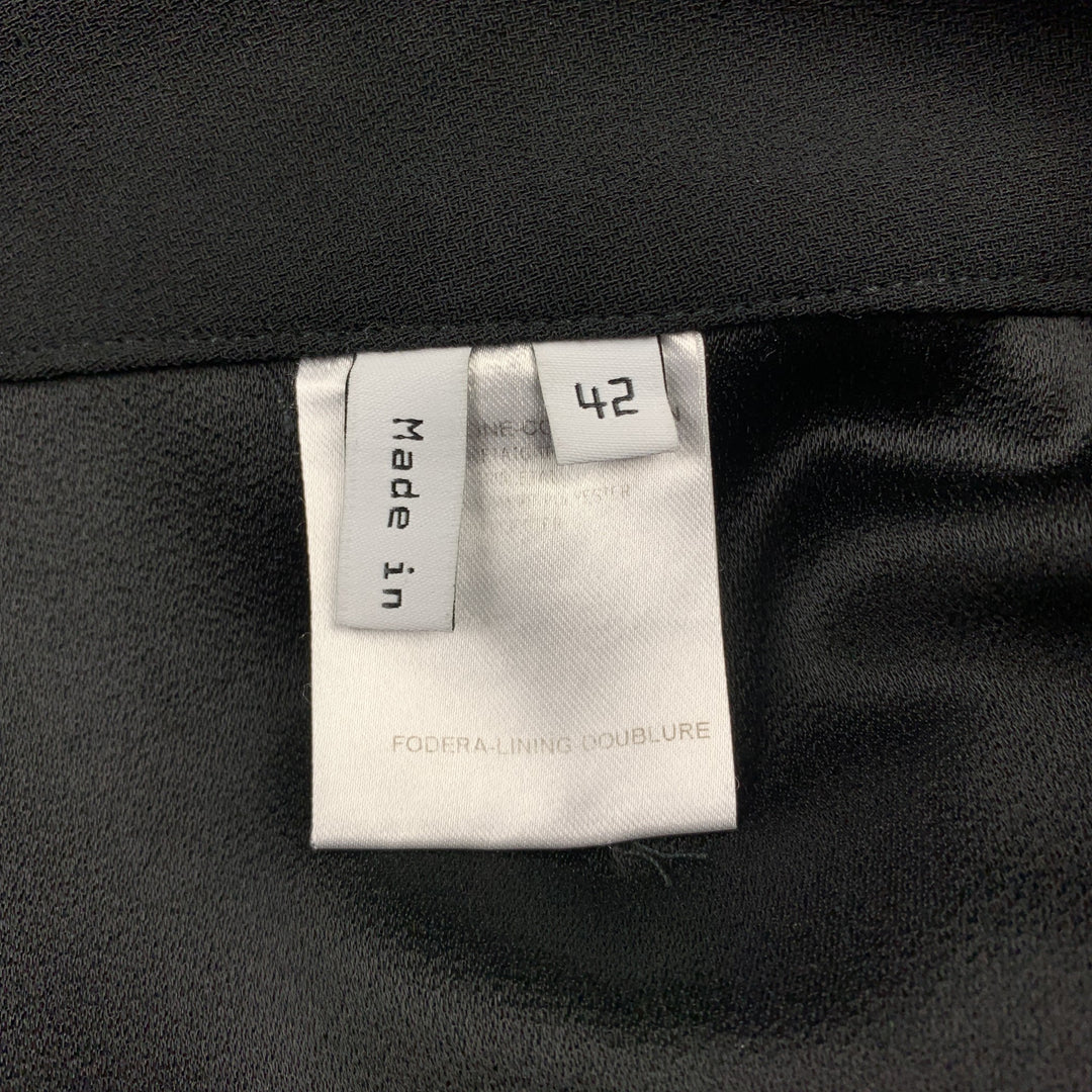 BALENCIAGA Pantalón de vestir plisado de mezcla de triacetato negro talla L