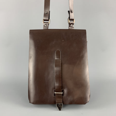 IT TIERRE Dark Brown Vinyl Crossbody Bag