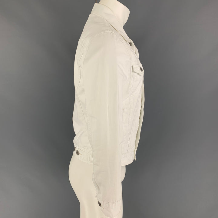LEVI STRAUSS Size S White Cotton Trucker Jacket