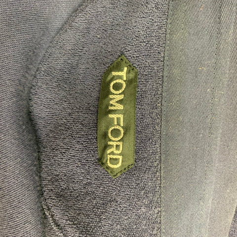 TOM FORD Size M Purple Cotton Long Placket Polo