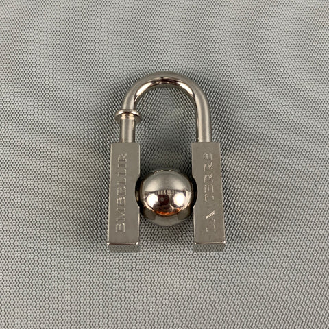 HERMES Silver Metal Bag L'HOMME PEUT EMBELLIR LA TERRE 2001 Charm