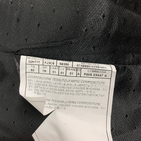 DOLCE & GABBANA Size 42 Black Jacquard Wool Blend Buttoned Vest