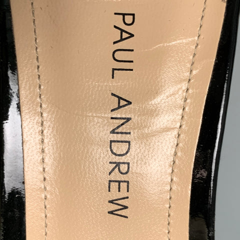 PAUL ANDREW Talla 6 Sandalias con tira al tobillo de charol negro