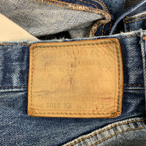 LEVI STRAUSS Size 32 Blue Paint Splatter Distressed Jeans