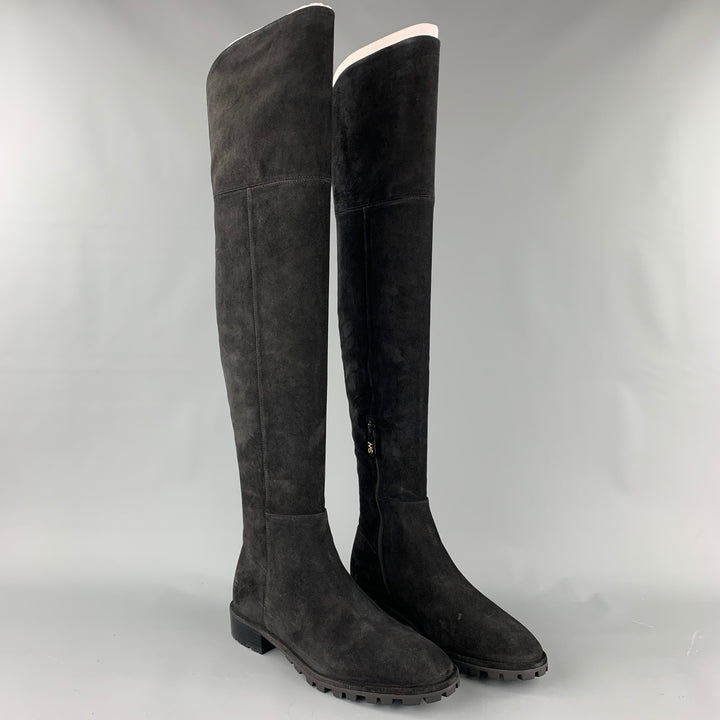 STUART WEITZMAN Amber Size 10 Black Suede Boots