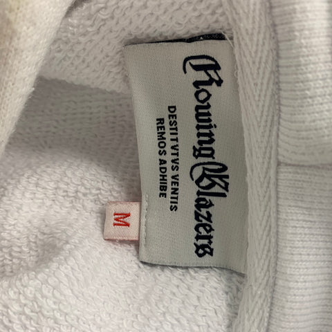ROWING BLAZERS Size M  White Graphic Cotton Hoodie Sweatshirt