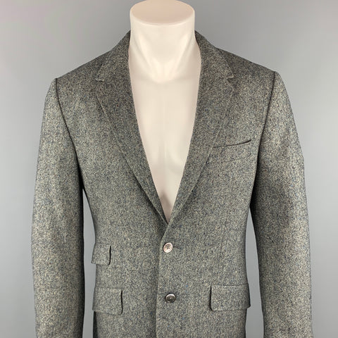 PAUL SMITH Taille de poitrine 42 Manteau de sport en laine / cachemire gris à revers cranté