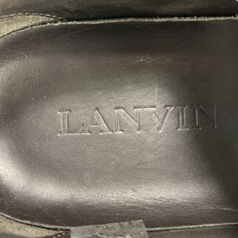 LANVIN Size 7 Orange MIxed Mesh Reflective Sneakers