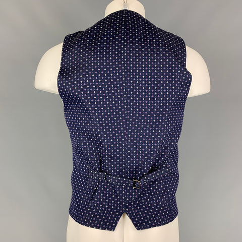 D&G by DOLCE & GABBANA Size 38 Navy Velvet Cotton Blend Vest