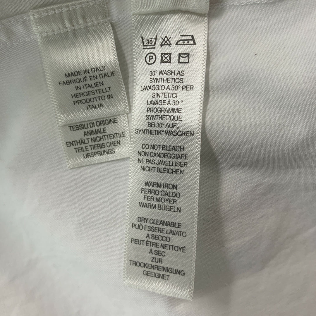 PAUL SMITH Taille XL Chemise à manches longues boutonnée en coton uni blanc